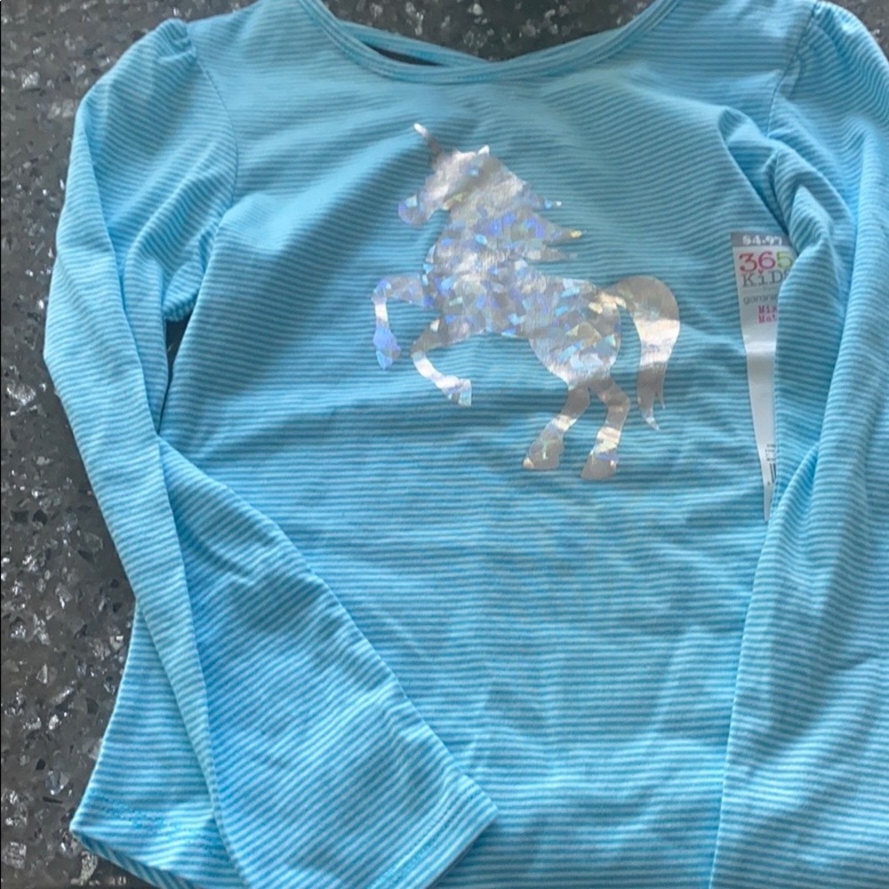 BLUE UNICORN 🦄 STRIPE LONG TEE